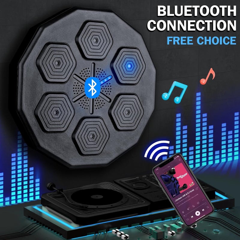 Beyn 2025 New Music Boxing Machine, Upgraded 2.0 Smart Bluetooth Music Boxing Parent-Child Games, Wall-Mounted Exercise Equipment for Home Exercise - Image 2